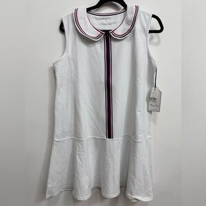 Classic Prep | Dresses | Classic Prep White Tennis Dress With Red And Blue Trim Size L Mini
